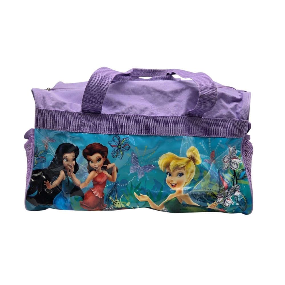 Disney Fairies Duffle Bag Purple Tinkerbell Rosetta Silvermist Y2K Fairycore